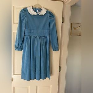 Adorable blue velveteen dress by Florence Eiseman. It is in perfect condition.